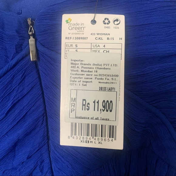 🌟 “MANGO” Party, Red Carpet, Cocktail Dress in Rich Blue Colour - Picture 11 of 12